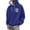 Blue, variant on Men's Hooded Pullover Sweatshirt with Drawstring & GOOD THINGS TAKE TIME Print, Outdoor Casual Fleece Top for Streetwear, Christmas, Fall Winter Lifestyle,Red,M