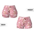 thumbnail image 5 of Picia Rose Flowers Printed Workout Shorts for Women Seamless Scrunch Butt Lifting High Waisted Yoga Gym Booty Running Moisture-wicking Short Pants-, 5 of 9