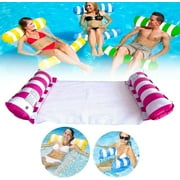 Tophomer Water Hammocks Pool Float Lounger Chair, Inflatable Swimming Raft Floating Bed Hammock Foldable for Water Party & Summer Carnival (Pump Included)