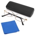 thumbnail image 1 of Gafas de lectura de cristal para aliviar la fatiga visual, gafas para presbicia de alta definición con estuche (+200), 1 of 14