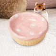 thumbnail image 1 of Tazón de cerámica de hámster, recipiente con cobín, tazón de rata, cuenco de agua de hongos plato de alimentación de animales pequeños para chinchilla Champiñón, 1 of 8