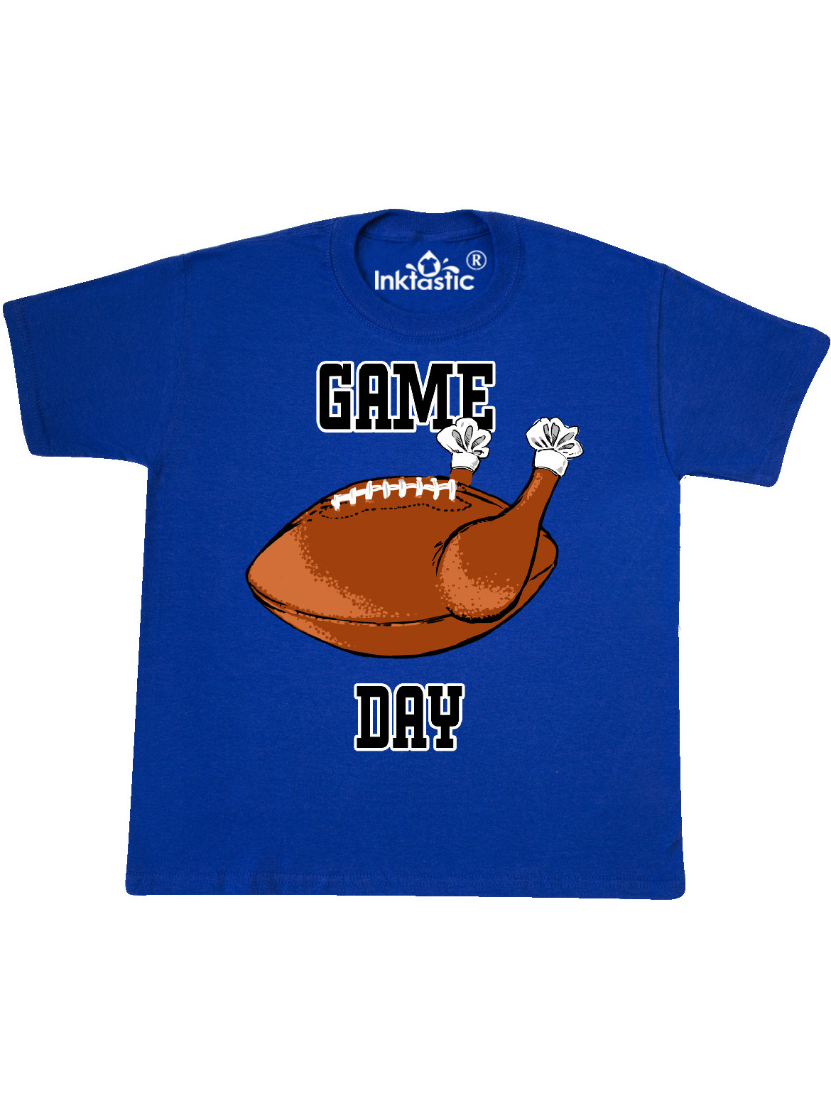Thanksgiving Game Day Turkey Football Youth T-Shirt ...