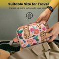 thumbnail image 5 of Toiletries Bag,Dogs with Flowers Mens Womens Toiletry Bag Bathroom Bag,Waterproof Toiletry Travel Bag Dopp Kit Shaving Bag 11x6.3x5.1 Inch, 5 of 5