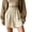 Beige, variant on Plus Size Womens Pajamas Pants Breathable Solid Loose Casual Short Sleepwear