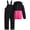 Black/Fuchsia/Black, variant on Arctic Hero Kids' Ski Set – 2 Piece Unisex Insulated Waterproof Snow Bib & Hooded Jacket (4-18)