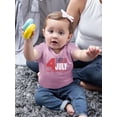 thumbnail image 2 of 4Th July Stripes Flag T-Shirt Infant -Image by Shutterstock,  12 Months, 2 of 4