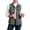 *Gray, variant on VBVC Women's Sleeveless Curved Hem Denim Vest , Button Down Jean Vest For Women, S-2XL