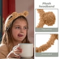 thumbnail image 2 of WHEANG Cute Animal Bear Ear Headbands for Women Trendy Soft Plush Bear Ears Non Slip Headbands Party Hair Accessories for Women Daily Makeup Shower Photo Prop Brown, 2 of 4