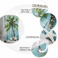 thumbnail image 3 of Tropical Plant Shower Curtain, 72" x 72", Blue Wood Grain Starfish Vintage Nautical Waterproof Bathroom Curtain Washable Shower Curtain Set with 12 Hooks, 3 of 6
