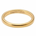 thumbnail image 2 of Gold Plated 2mm Polished Tungsten Carbide Wedding Ring Classic Half Dome Band Size 3.5, 2 of 6
