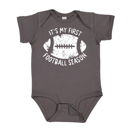 

Inktastic It s My 1st Football Season Distressed Gift Baby Boy or Baby Girl Bodysuit