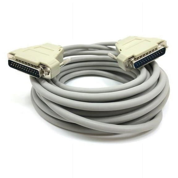 25 ft. Serial RS-232 DB25 Male to Male Cable, Beige