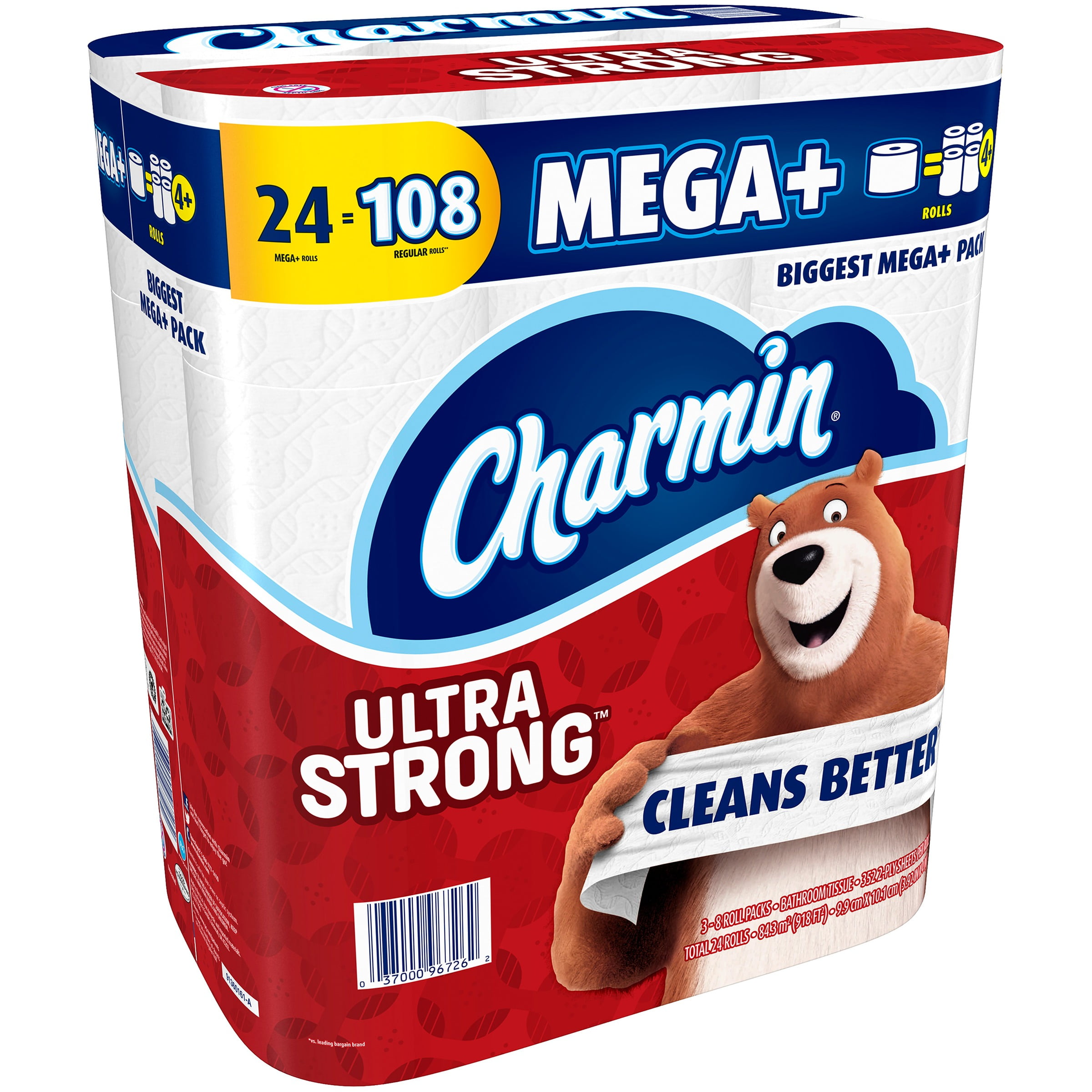 Charmin Ultra Strong Toilet Paper 24 ct Pack - Walmart.com