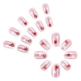 thumbnail image 5 of Yoyauz 24 PCS Christmas Fake Nail Red and White Snowflake Design Short Fake Nail, Christmas Holiday Red and White Nail Used for DIY Nail Decoration in Winter, 5 of 9