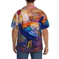 thumbnail image 7 of Goofa Rooster Oil Painting Printed Men's Casual Short-sleeved Shirt,Lightweight Breathable Button-down,Summer Casual men's top,Versatile Fashion shirt-, 7 of 7
