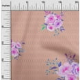 thumbnail image 1 of oneOone Organic Cotton Voile Fabric Geometric|Watercolor Leaves & Peony Floral_Printed Fabric 1 Yard 42 Inch Wide, 1 of 4