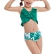 thumbnail image 4 of Traje de Baño Para Niñas Conjunto de Dos Piezas de Playa Dividido Con Volantes Dobles Estampado Lindo Casual S Odeerbi  ODB159837, 4 of 7