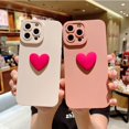 thumbnail image 6 of Compatible with iPhone 13 Pro Max Cute 3D Love Heart Case Camera Protection Shockproof Soft Bumper Phone Case for Women Girls for iPhone 13 Pro Max 6.7 Inch White, 6 of 7