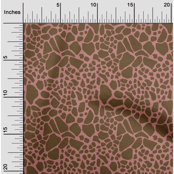 oneOone Cotton Poplin Twill Dusty Rose Fabric Giraffe Animal Skin Fabric For Sewing Printed Craft Fabric By The Yard 56 Inch Wide