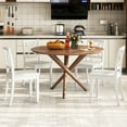 thumbnail image 4 of Gymax Dining Chair Set of 4 Kitchen Side Chairs w/ Rubber Wood Legs & Cross Back White, 4 of 9