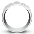 thumbnail image 3 of Pompeii 1/4 Ct Diamond Mens Wedding Band High Polished 7mm Ring (H/I,I1-I2), 3 of 4