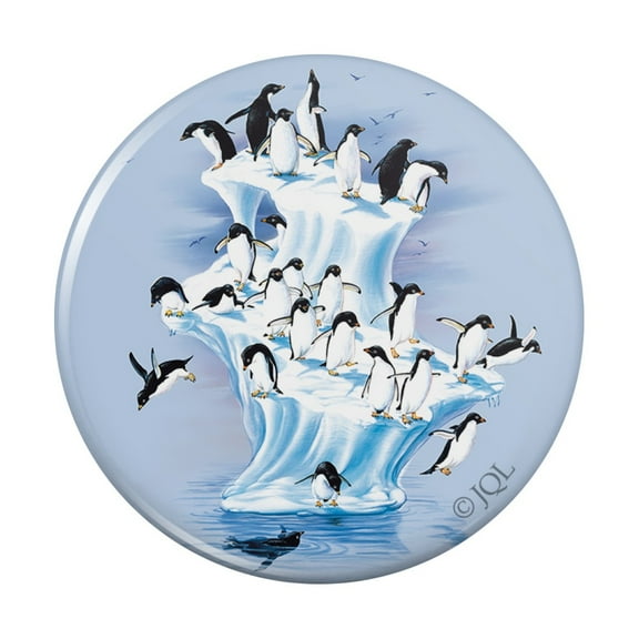 Emperor Penguin Iceberg Antarctic Kitchen Refrigerator Locker Button Magnet