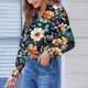 thumbnail image 2 of TaTaai Women's Floral Print Blouse Long Sleeve Button Down Shirt Soft Cotton Relaxed Fit Lapel Collar Tunic Top for Casual Outfit Gift, 2 of 6