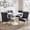 Table +4 Chairs, variant on Dining Table Set for 2, 31.5" Round Table with All-Metal Tulip Pedestal Table, Velvet Nailhead Trim Chairs with Stainless Steel Legs, Modern Kitchen Dining Set for Apartment, Small Spaces, Black