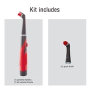 Rubbermaid Cordless Power Scrubber, Electric Handheld Cleaning Brush for Bathroom, Tile & Grout with 2 Heads