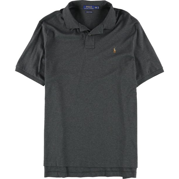 Ralph Lauren - Polo de rugby para hombre, tacto suave, gris, XXL Ralph Lauren polo, rugbi