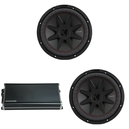Kicker 12 Inch CVR Woofer (2) 52CVR122 Package with 46CXA18001 Amplifier