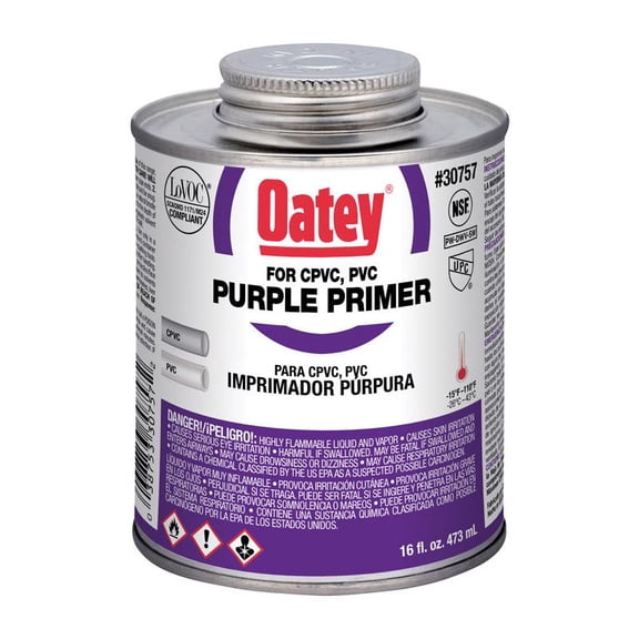 Oatey Purple PVC Primer - Quick Drying - 16 fl. oz.