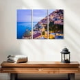 thumbnail image 2 of Elephant Stock Coastal Town Of Amalfi Wall Art - Horizontal Multi Panel Canvas - Living Room Wall Decor - Beach Multi Panel - Blue And Orange Decor - 23" x 14", 2 of 4