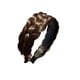 thumbnail image 2 of Diademas para mujer, diadema cuadrada para peluca, diadema ancha con trenza de cinco hebras, diadema alta con calavera., 2 of 2