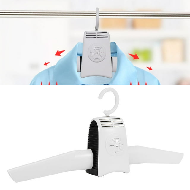 Secadora de Ropa de Doble Modo Caliente y Fría, Zapatillas de Lavanderíes Plegables Perchas de Secado de Ropa, Salida de Aire Múltiple para Zapatos de Secado, Sombreros,