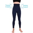thumbnail image 2 of Leggins para hombre, cintura alta, compresión, control de barriga, azul marino, talla M, 2 of 7