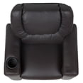 thumbnail image 6 of Kingfisher Lane Modern Leather Recliner with Cup Holder and Headrest in Brown, 6 of 13
