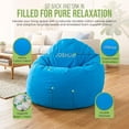 thumbnail image 4 of Monogrammed Cotton 31x33x20" Small Bean Bag Chair - w/Polystyrene Beads and CertiPUR Foam Filled Bean Bag for Teens and Kids - Forest Green, 4 of 11