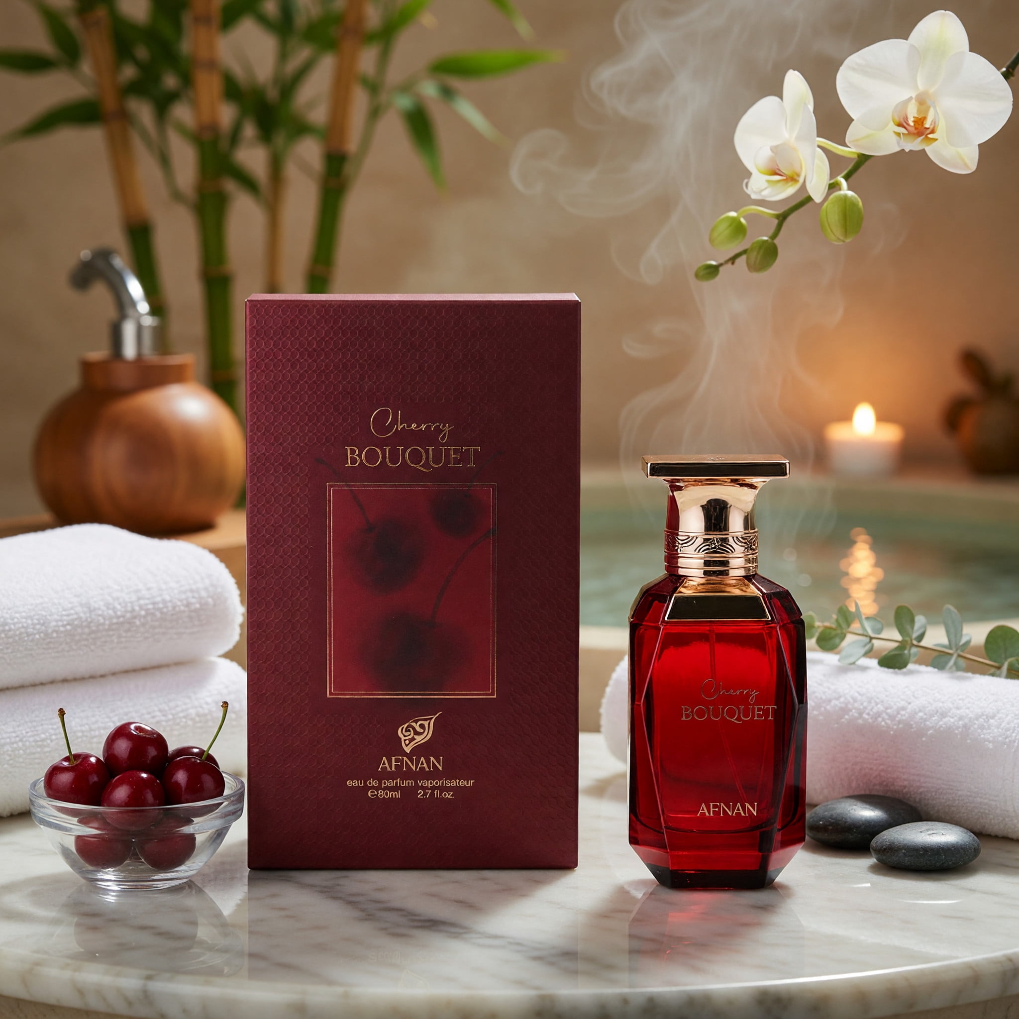 BABY　Cherry bouquet　SK Afnan, Cherry Bouquet Eau De Parfum Spray, 2.7 oz, for Women