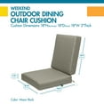 thumbnail image 6 of Duck Covers Weekend Water-Resistant 36 x 18 x 3 Inch Outdoor Dining Chair Cushions, Moon Rock, 6 of 8