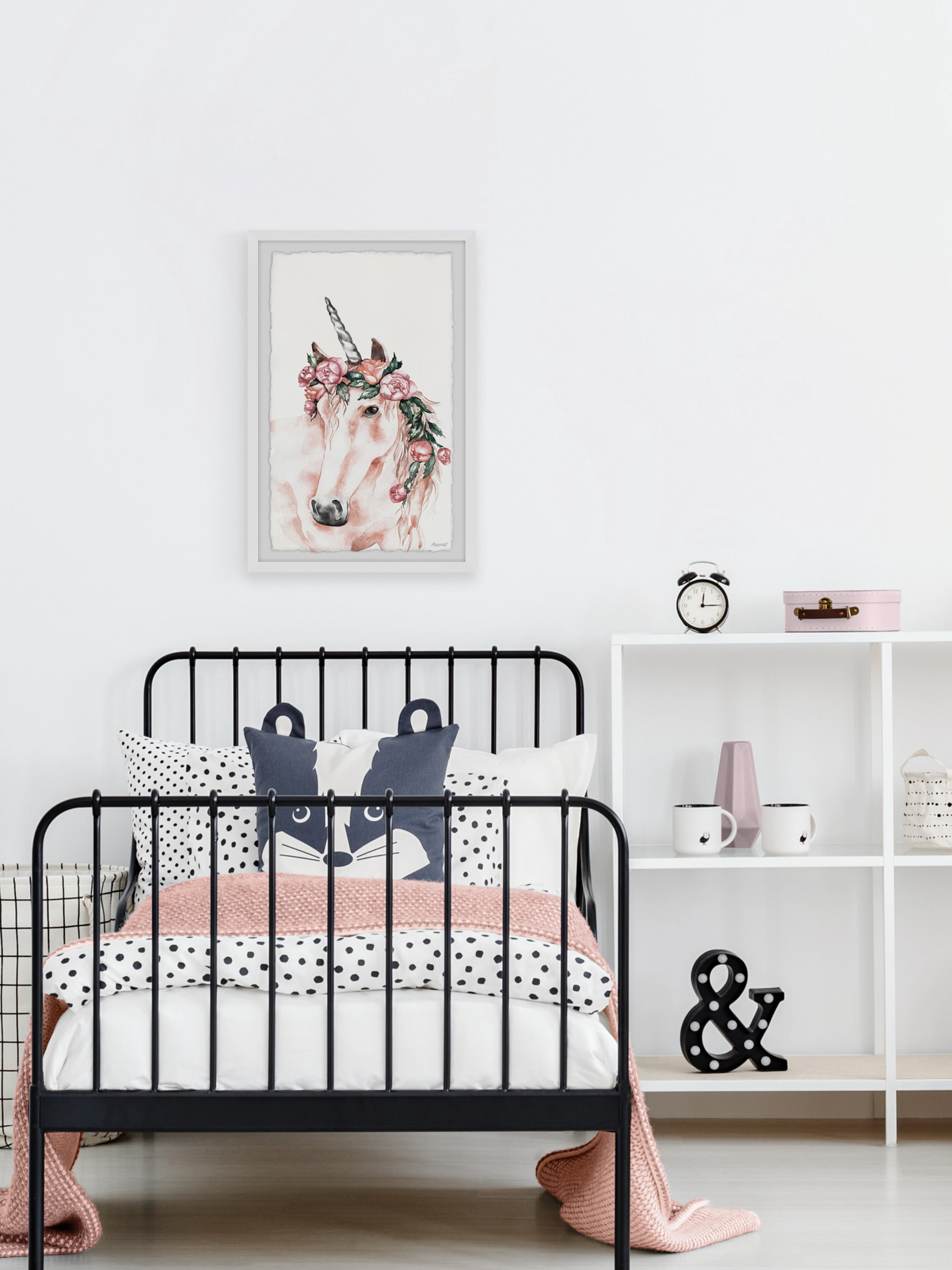 Marmont Hill The Pink Unicorn Framed Wall Art
