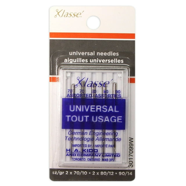 KLASSE´ Universal Sharps Needles, Assorted Sizes 2-70/10, 2-80/12, 1-90/14