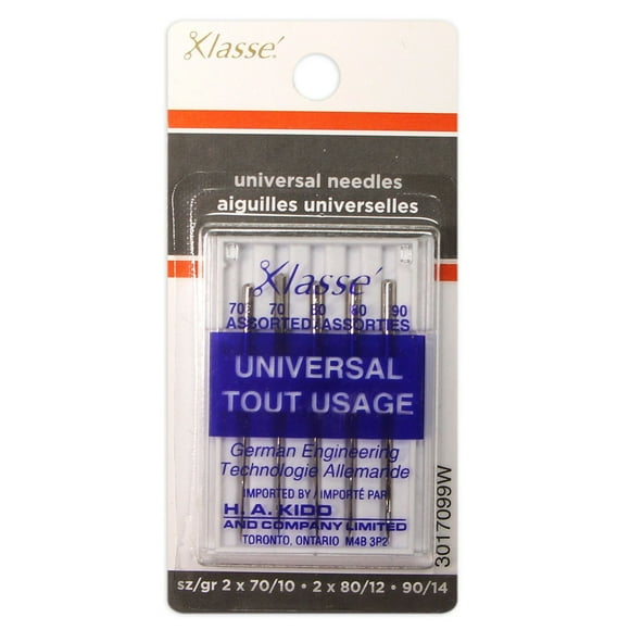 KLASSE´ Universal Sharps Needles, Assorted Sizes 2-70/10, 2-80/12, 1-90/14, 5 count