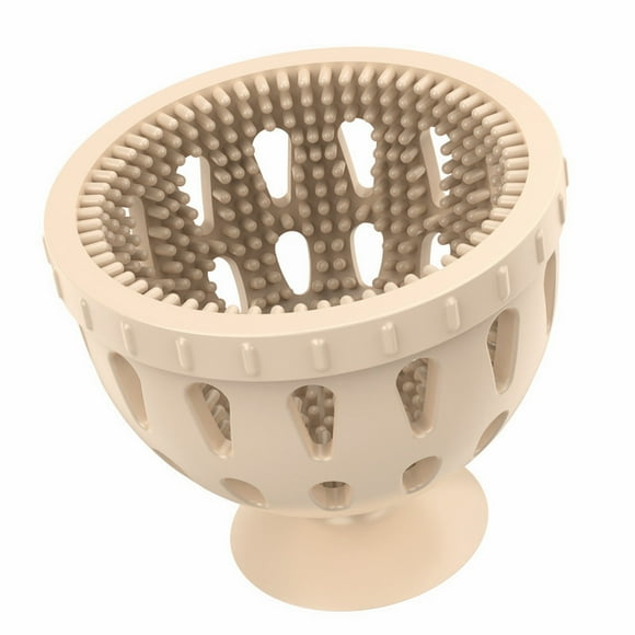Charlodey Egg Brush Cleaner Egg Scrubber for Fresh Eggs Silicone Egg Washer Machine Tool Egg Spinning Cleaner Brush Multifunctional Vegetable/Egg Scrubber Easy to Clean Beige
