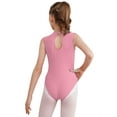 thumbnail image 2 of iiniim Kids Girls Sleeveless Gymnastics Ballet Dance Leotard Unitard Ballerina Jumpsuit Pink 8, 2 of 7