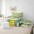 thumbnail image 6 of Castle Fairy Tropical Lemon 7-Piece Twin Bedding Sets,Geometric Stripes Bedding Comforter Set,Fresh Fruit Breathable Sheet Sets,Microfiber Botanical Bedroom Decor,Reversible, 6 of 8