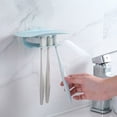 thumbnail image 2 of KAKOWELY Wall Mount Suction Cup Multifunctional Toothbrush Toothpaste Holder Rack Bathroom Storage Organizer Accessories,7.09"X2.36"X1.97", 2 of 5