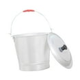 thumbnail image 1 of Cubo de aluminio para uso general con asa, tapa, contenedor de leche de Metal, cubo de Sauna portátil fácil de limpiar, cubo de Metal , Capacidad 9l, 1 of 8