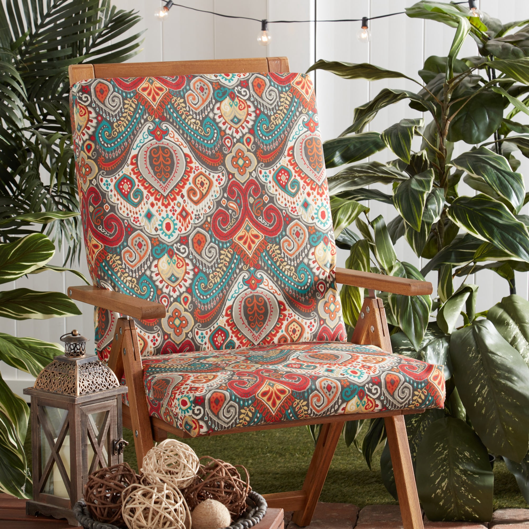 Greendale Home Fashions Outdoor 43'' x 20'' High Back Chair Pad, Asbury Park