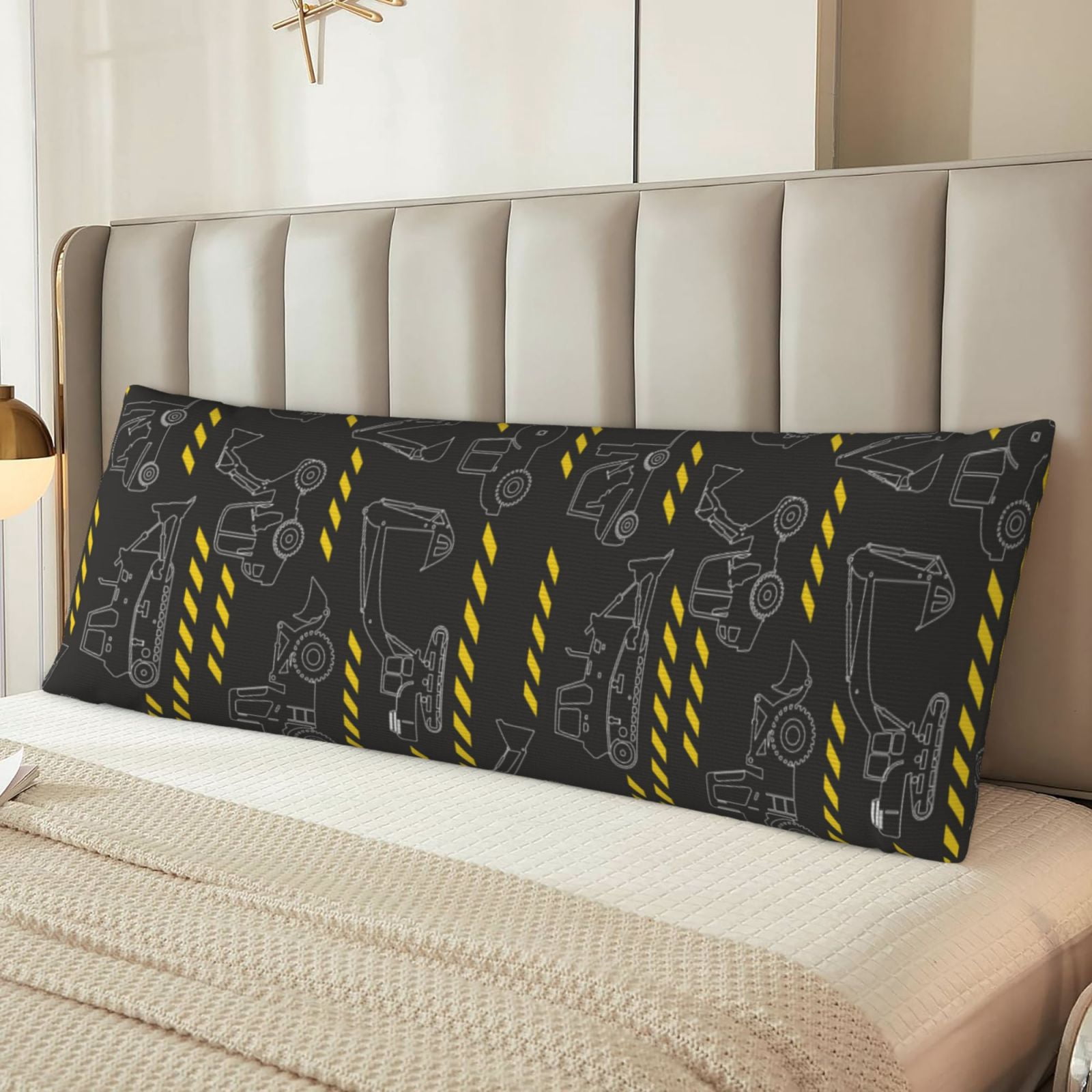 Naloa Retro Excavator Super Soft 20x60 Body Pillow Case,Long Side Hidden Zipper（PILLOWS ARE NOT INCLUDED）